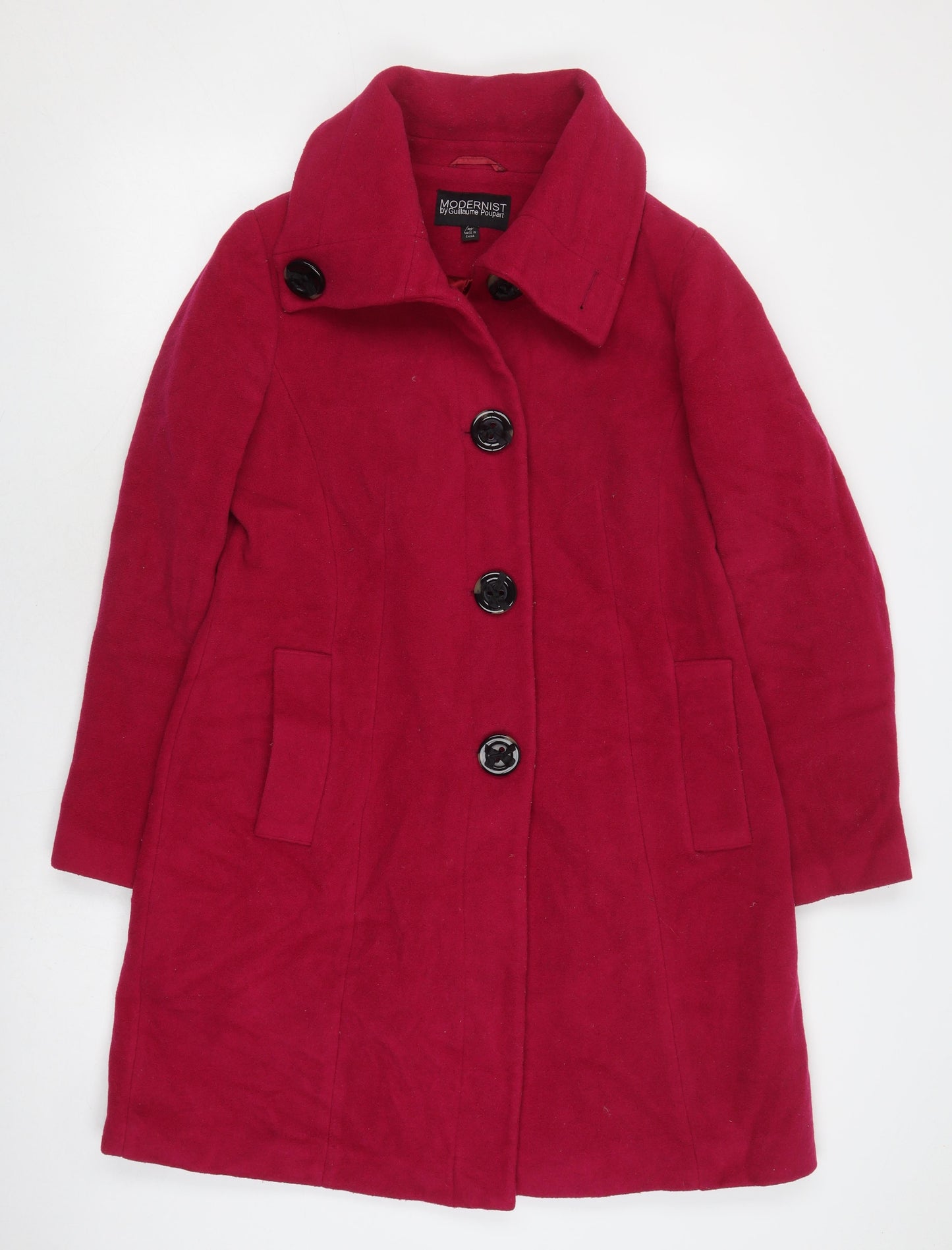 Modernist Women's Red Wool Blend Overcoat XS