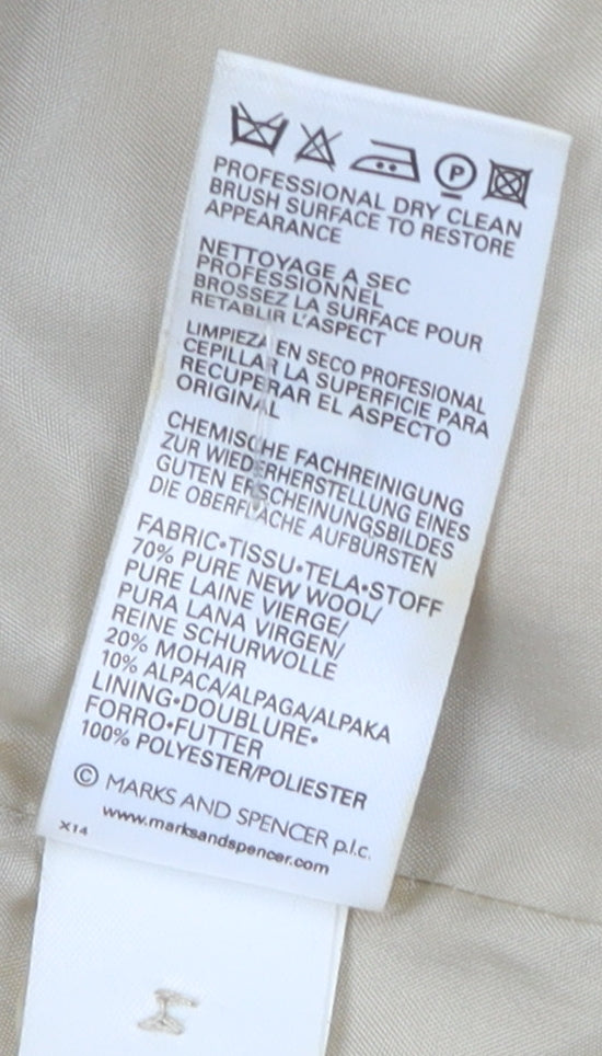 Marks and Spencer Beige Women's Overcoat Size 12