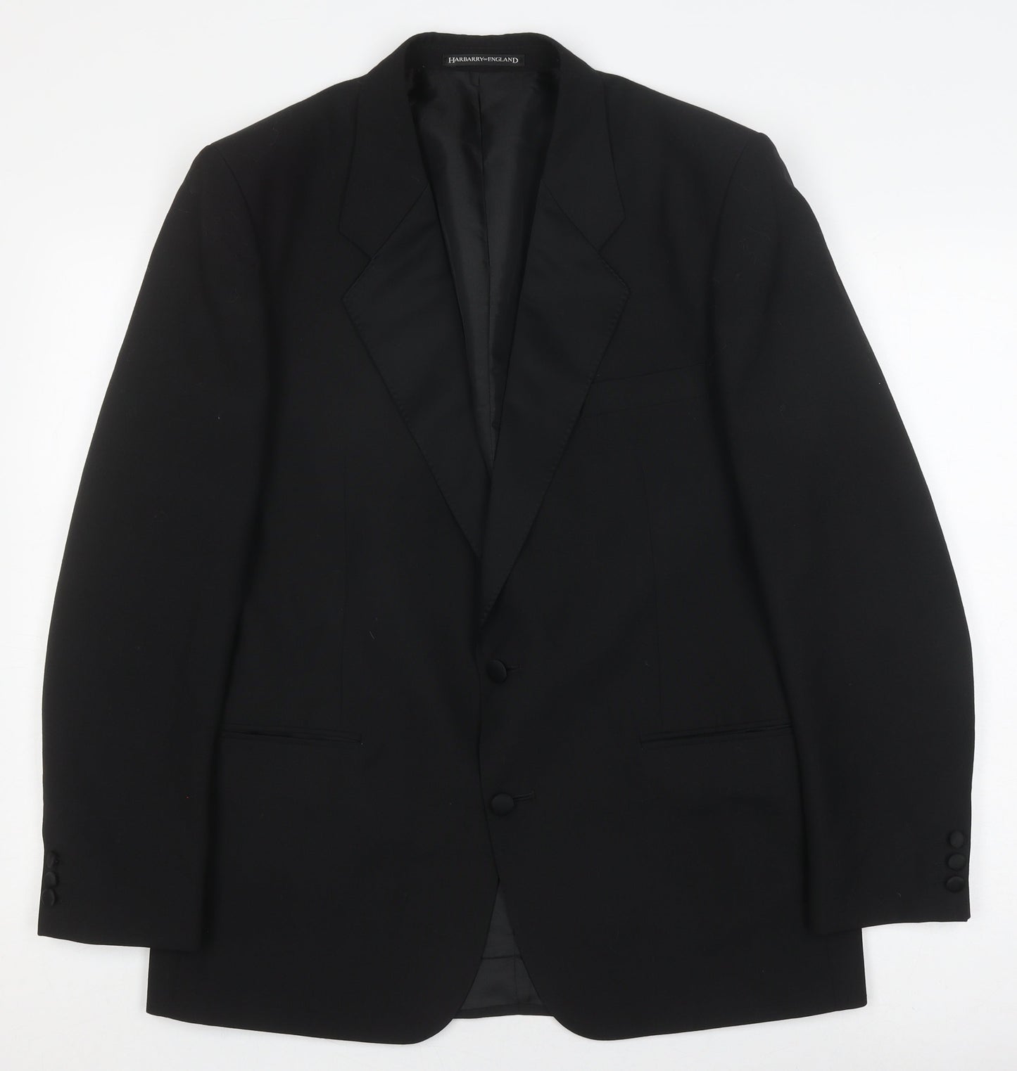 Harbarry of England Men's Black Blazer, Size 40R, Formal