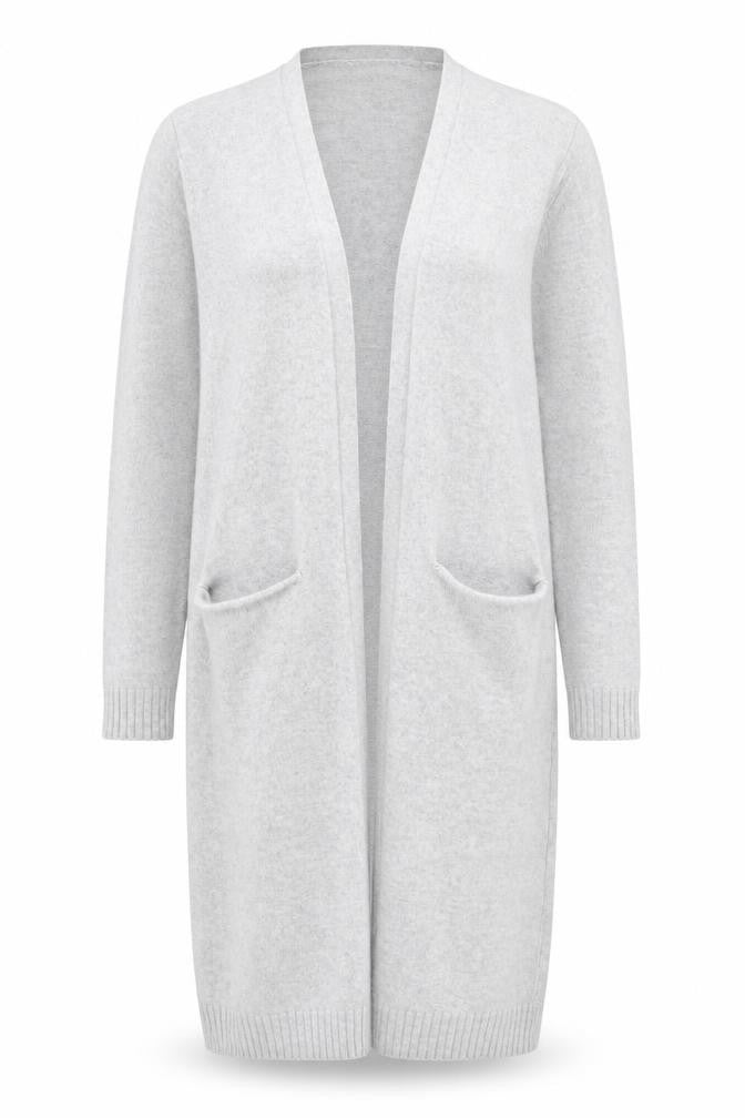 Vila Women's Grey Cardigan - Size 12, V-Neck Knit