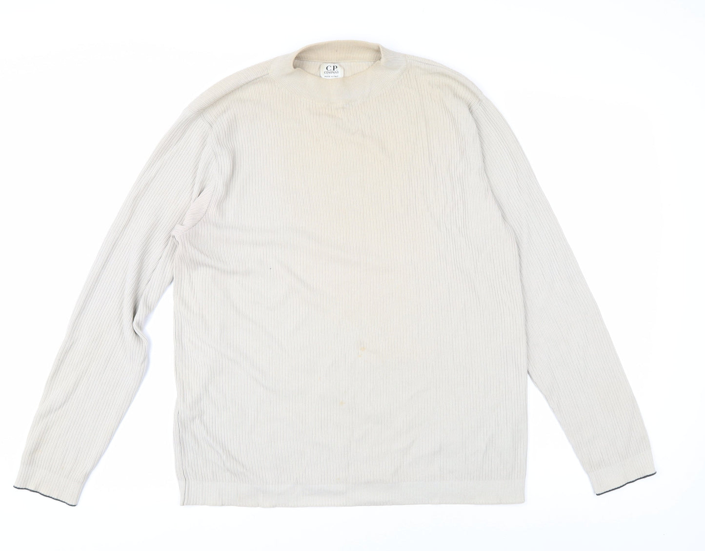 C.P. Company Women's Ivory Mock Neck Pullover Jumper UK 6