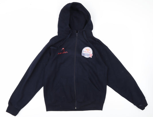 Akuma Men's Blue Full Zip Hoodie, Size S, Sports Style