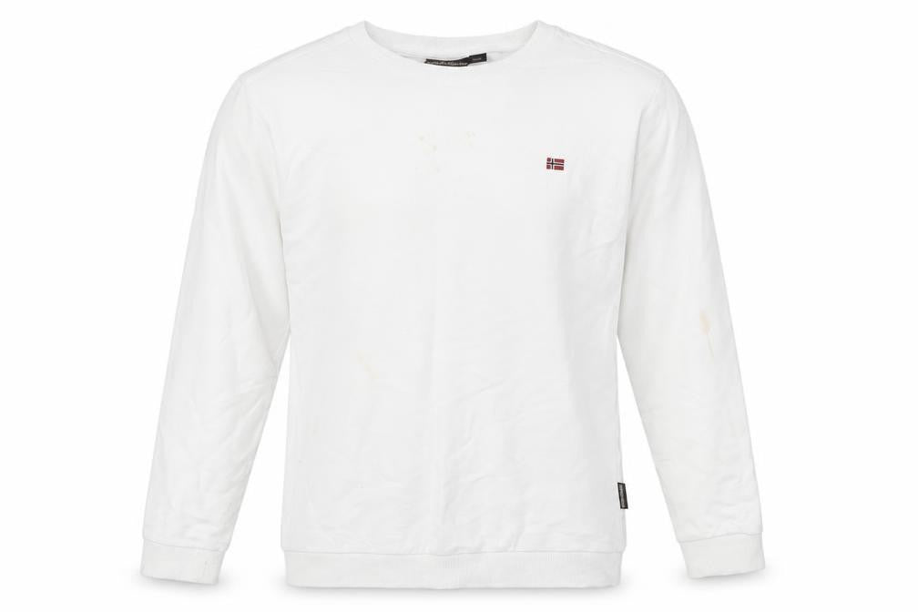 Napapijri Men's White Medium Pullover Jumper