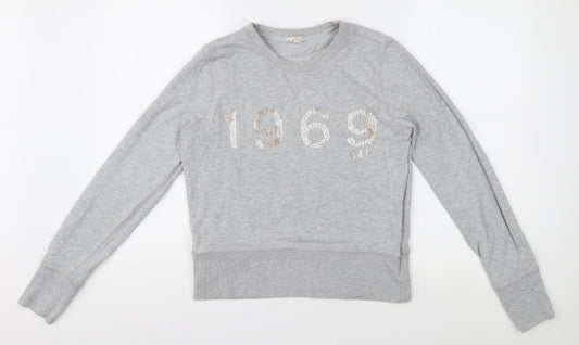 Gap Women’s Grey Jersey Crew Neck T-Shirt M