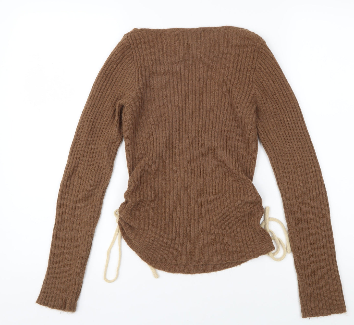Cider Women's Brown V-Neck Pullover Jumper M