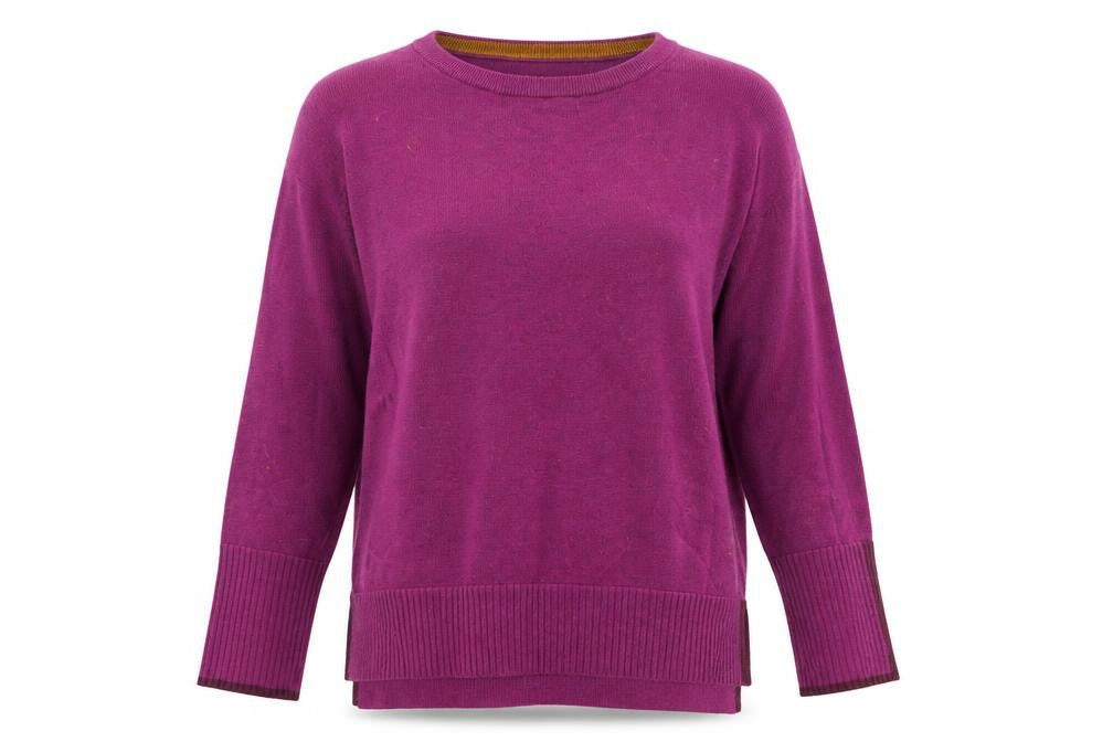 White Stuff Women's Purple Wool Jumper Size 10