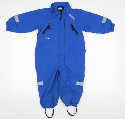 Additional front view of Reflex boys’ blue waterproof sweatsuit, size 3, years