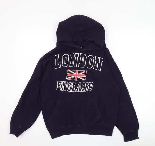 Sports Club Women's Navy Hoodie XS - London England Graphic