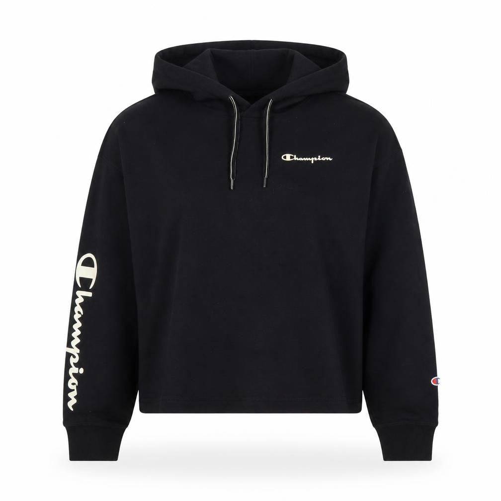 Champion Women's Black Hoodie M Medium Pullover Print