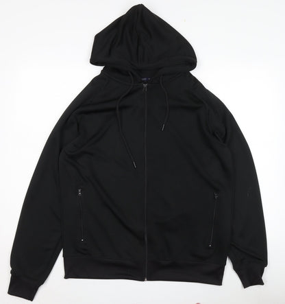Northwest Men's Black Hooded Zip Jacket - XS
