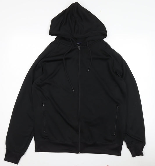 Northwest Men's Black Hooded Zip Jacket - XS