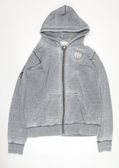 Olimp Men's XL Grey Hooded Cotton Casual Jacket