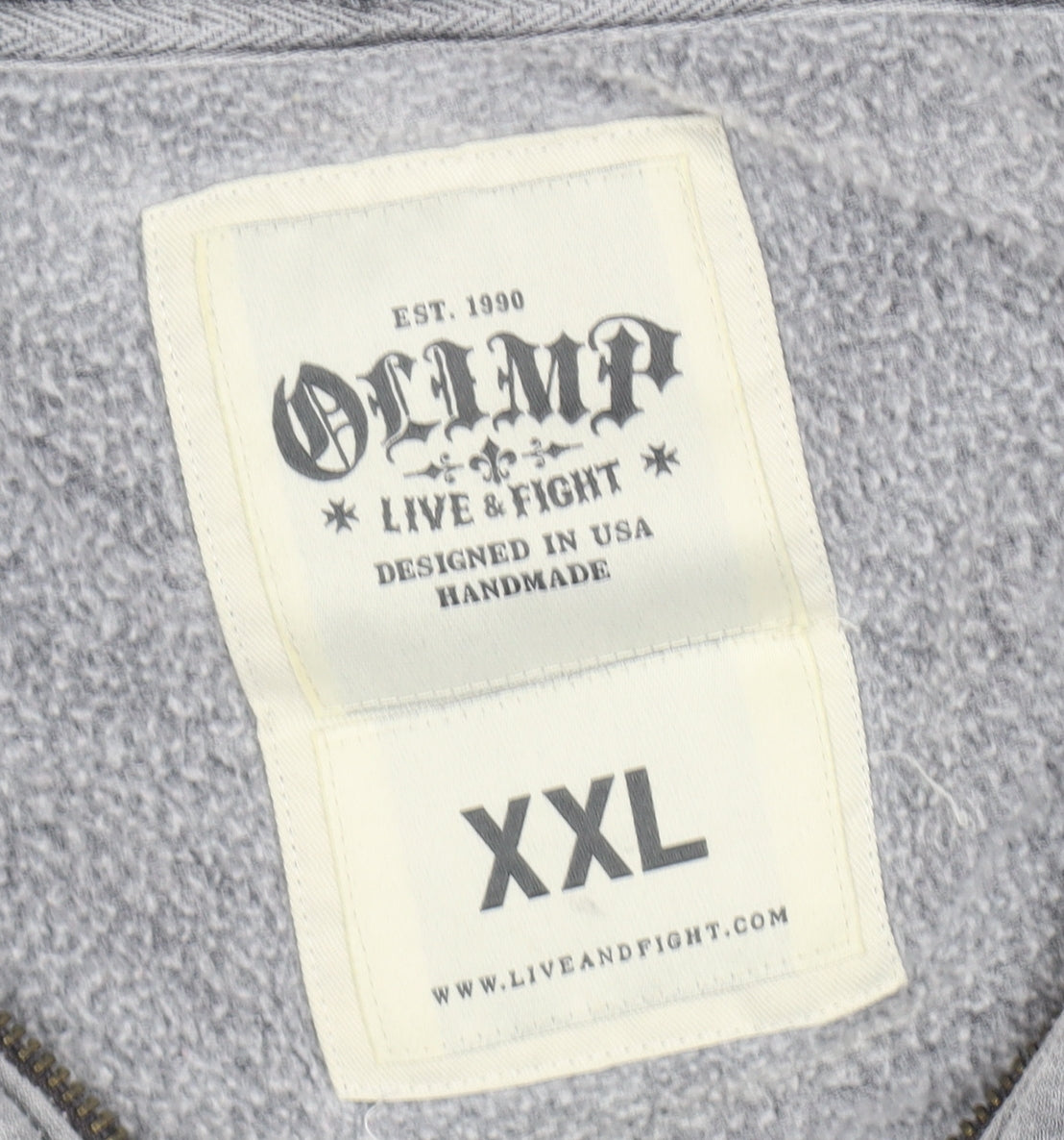 Olimp Men's XL Grey Hooded Cotton Casual Jacket