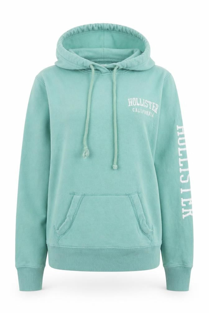 Hollister Women's Green Pullover Hoodie XS