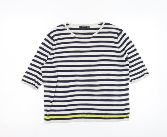 Mango Women's Striped Pullover Jumper, Size 12