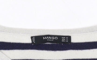 Mango Women's Striped Pullover Jumper, Size 12