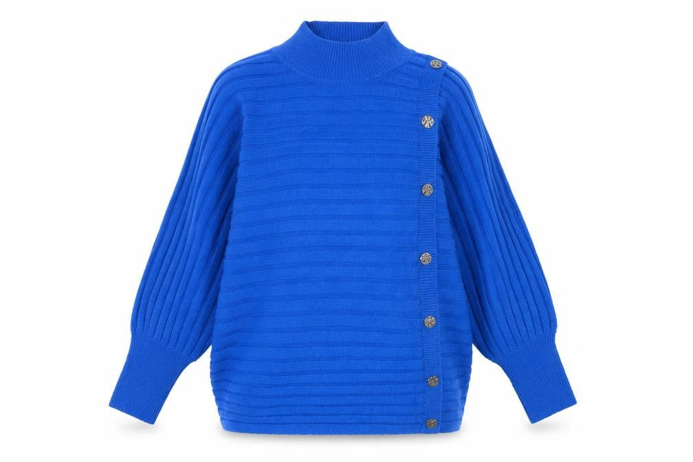 Monsoon Women's Blue High Neck Pullover Jumper – Size L
