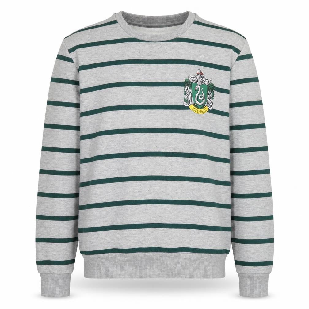 Harry Potter Unisex Grey Striped Pullover Sweatshirt XS