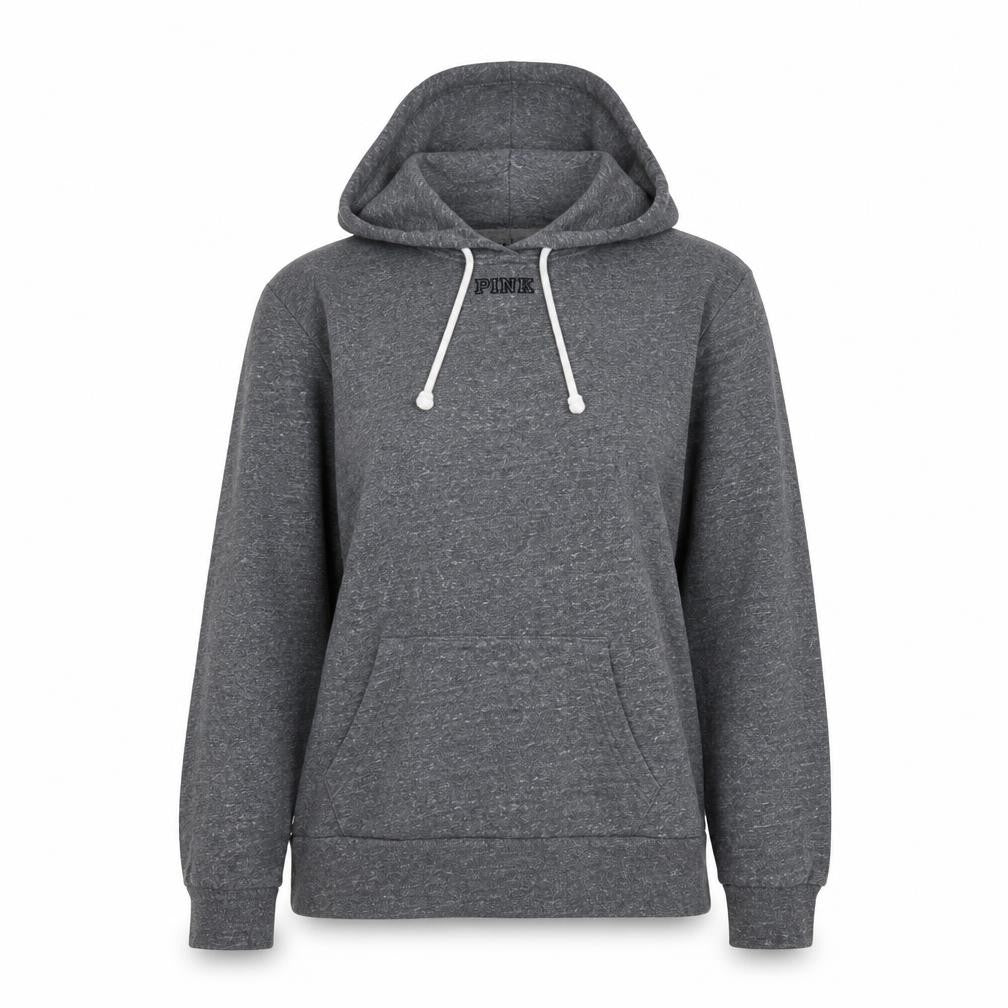 Pink Women's Grey Hoodie, Size S, Pullover Style