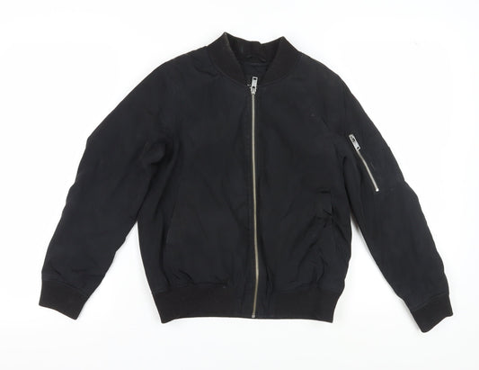 New Look Women's Black Bomber Jacket Size 6 Petite