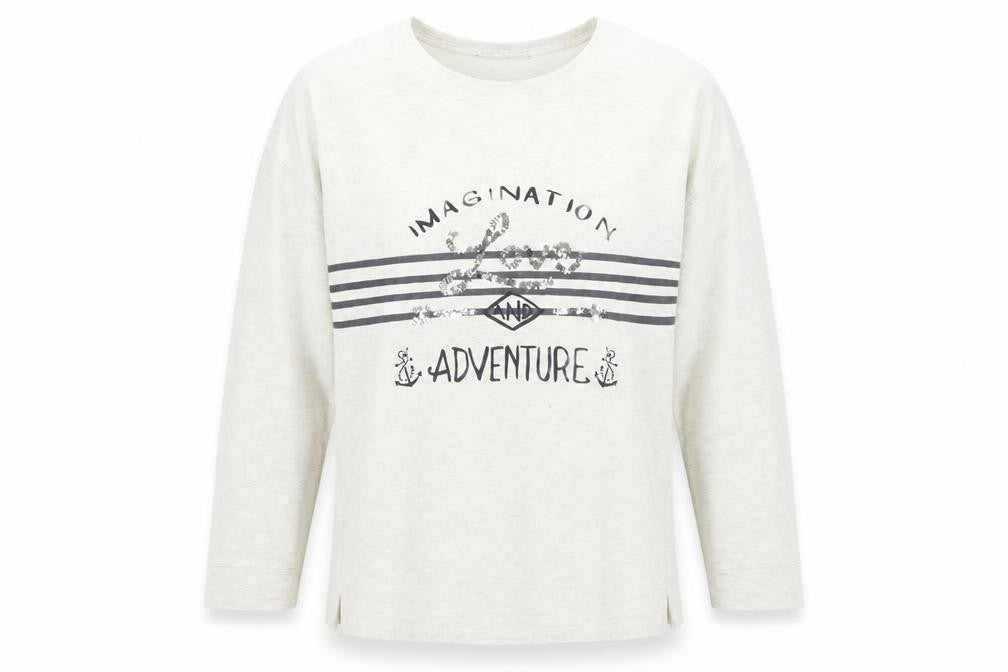 Next Women's Ivory Long Sleeve Pullover Sweatshirt UK 16