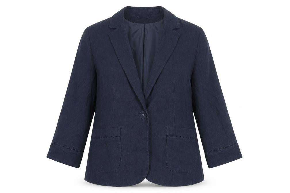 BHS Women's Blue Blazer, Size 14, Regular Fit, Lined