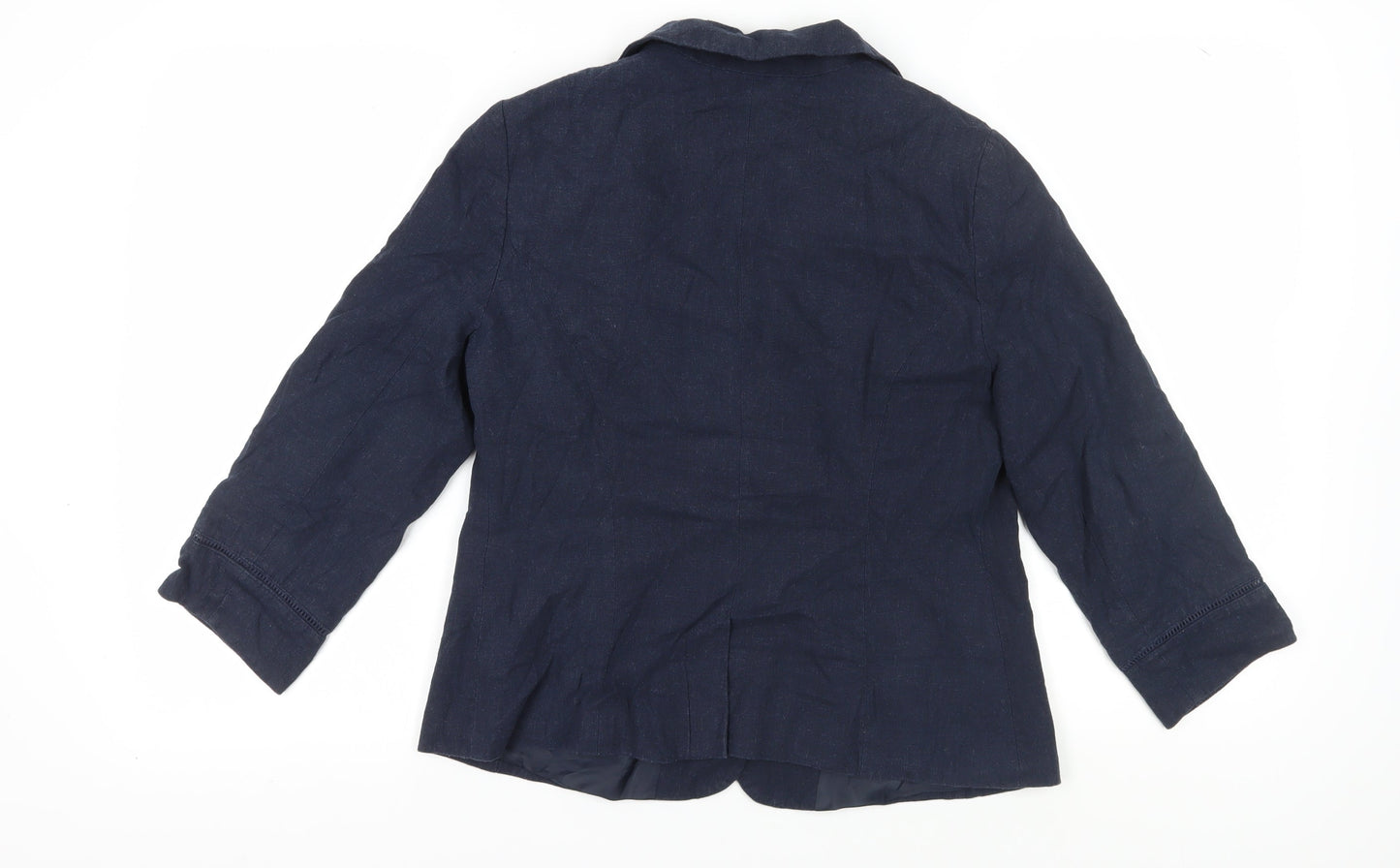 BHS Women's Blue Blazer, Size 14, Regular Fit, Lined