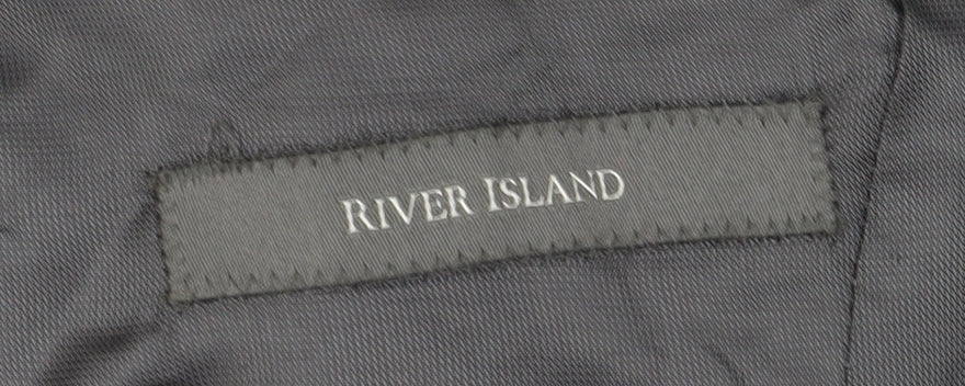 River Island Black Men's Blazer, Size 36R Regular Fit