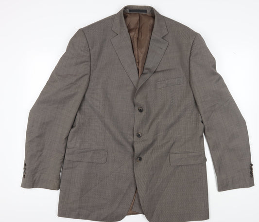 Marks and Spencer Men's Brown 44L Blazer Classic Formal