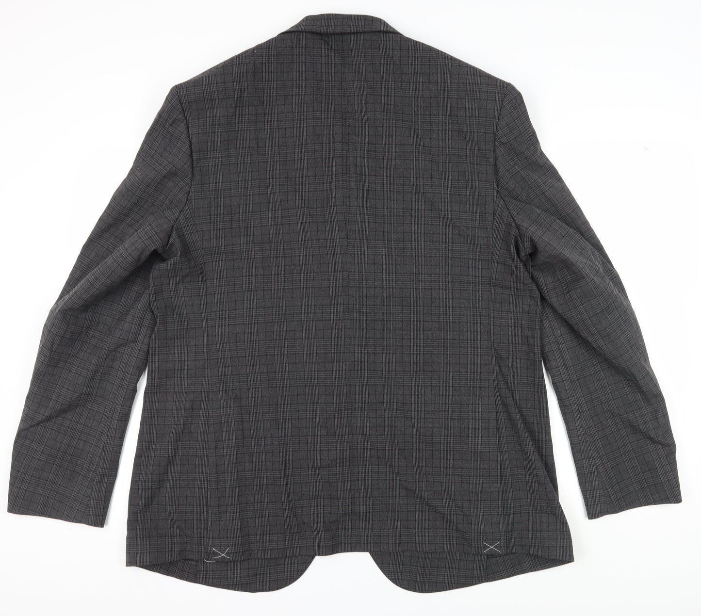 Marks and Spencer Men's Grey Checked Blazer 46L