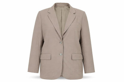 H&M Womens Brown Blazer Regular Fit Size 14