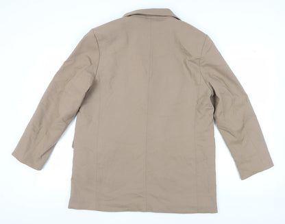 H&M Womens Brown Blazer Regular Fit Size 14