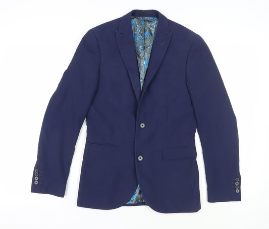 Next Mens Blue Blazer 36R Regular Fit 2-Button Formal