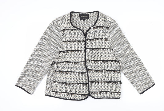 River Island Women's Black Sequin Herringbone Jacket