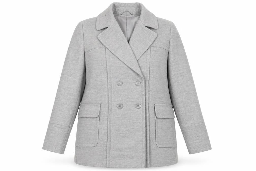 Dorothy Perkins Women's Grey Pea Coat Size 16