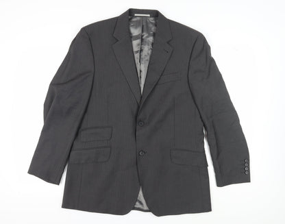 Next Men's Black Blazer 40S Wool Short Jacket