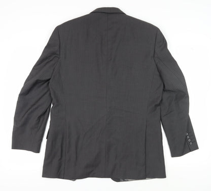 Next Men's Black Blazer 40S Wool Short Jacket