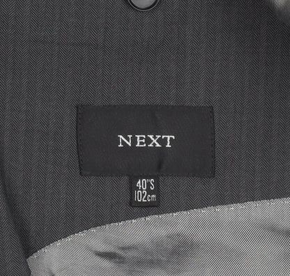 Next Men's Grey Wool Blazer 40S