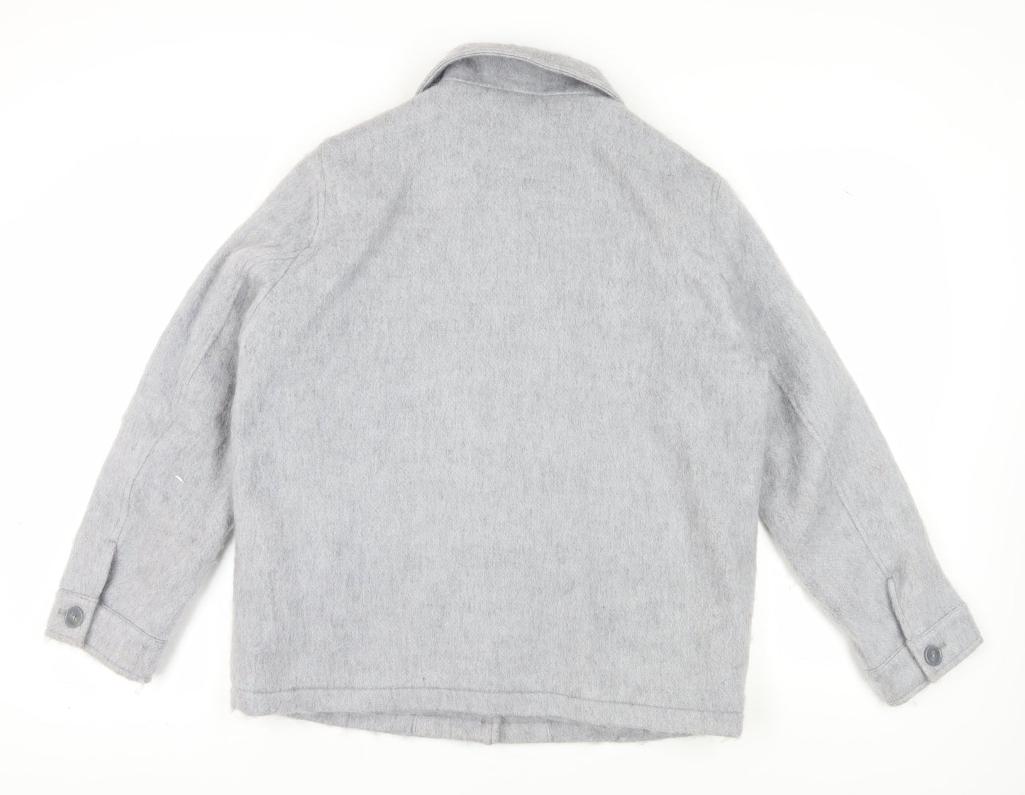 Topshop Women's Grey Wool Blend Jacket M