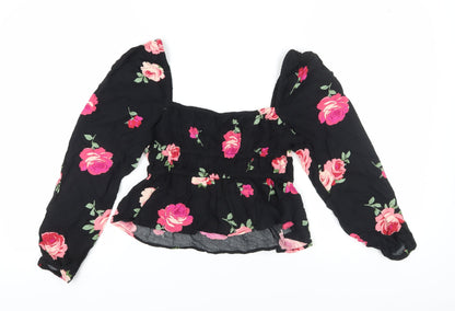 Back view of Miss Selfridge Women's Floral Tunic Blouse -, size 10