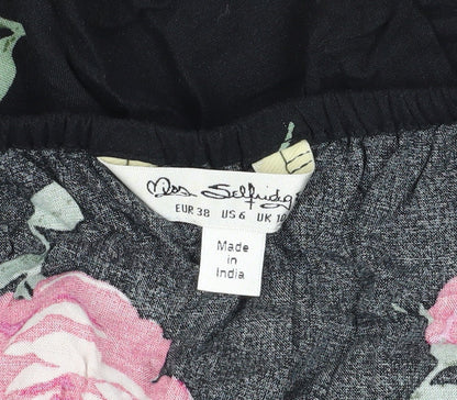 Close-up detail of Miss Selfridge Women's Floral Tunic Blouse -, size 10