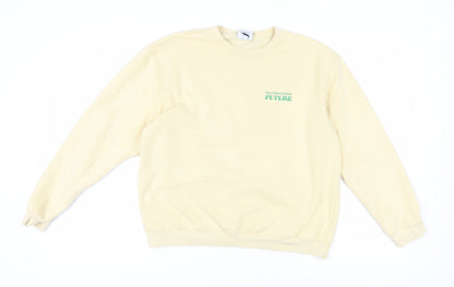 H&M Womens Beige Pullover Sweatshirt M Relaxed Fit