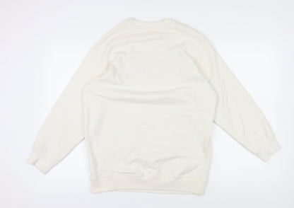 H&M Womens Ivory Pullover Sweatshirt S Casual