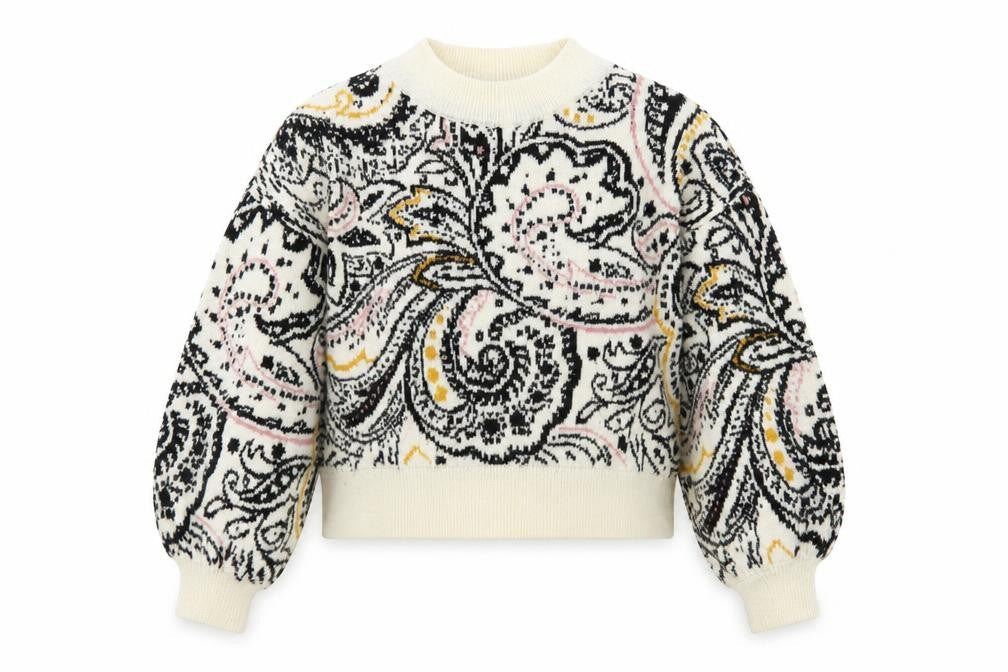 Topshop Women's Multicoloured Paisley Jumper, Size S