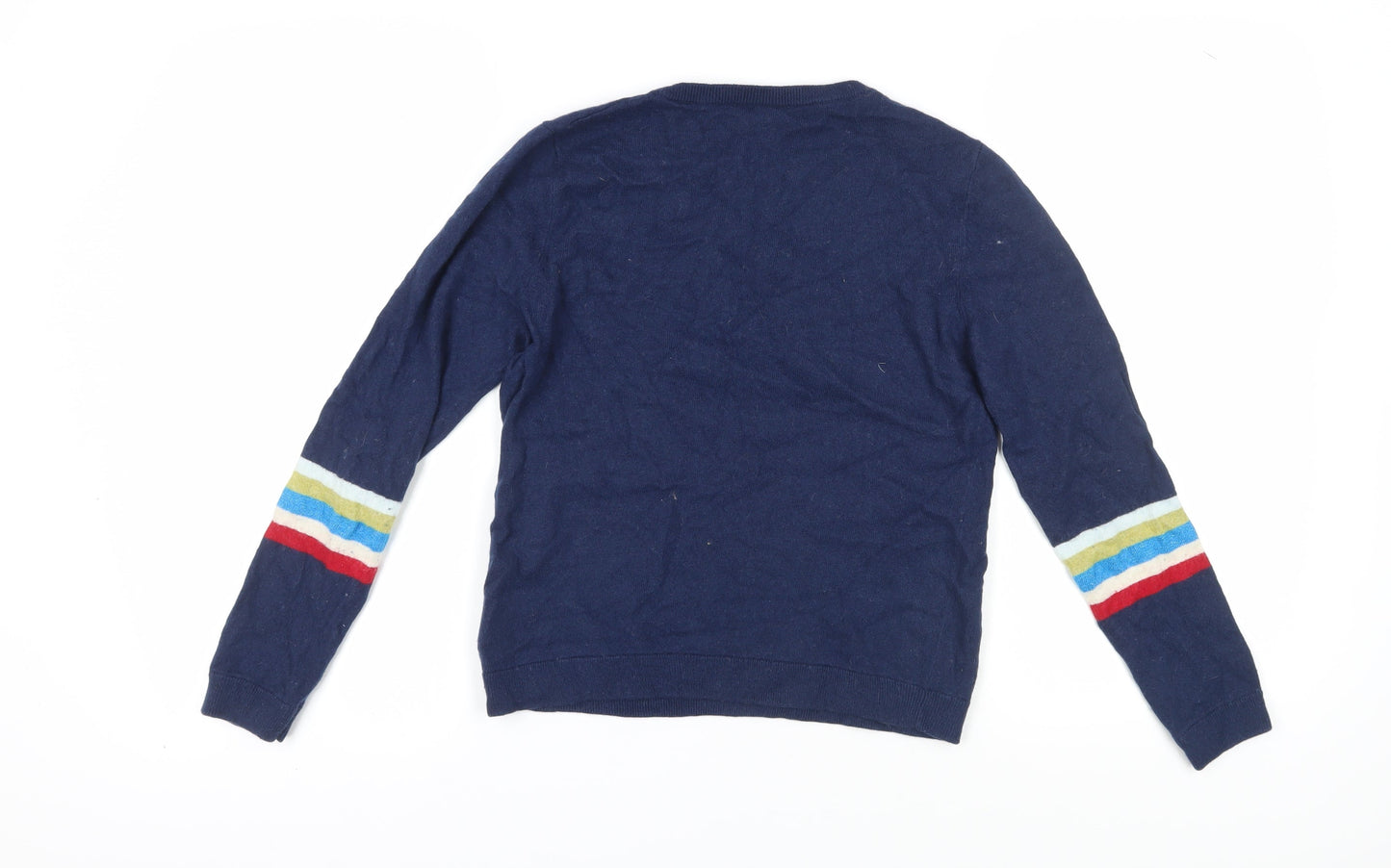 Seen Worn Kept Women's Blue Striped Pullover Jumper M