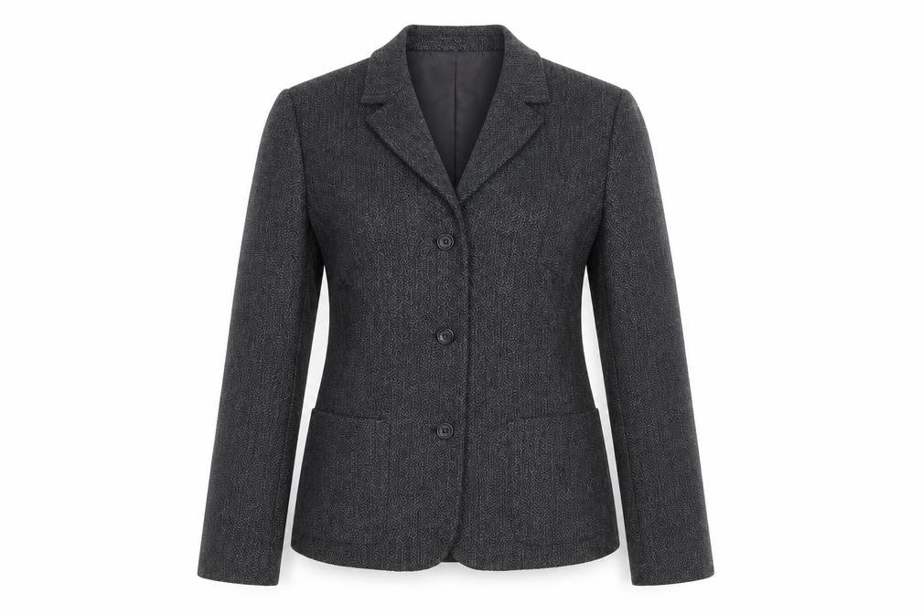Next Women's Grey Tweed Suit Jacket, Size 10, Classic Fit