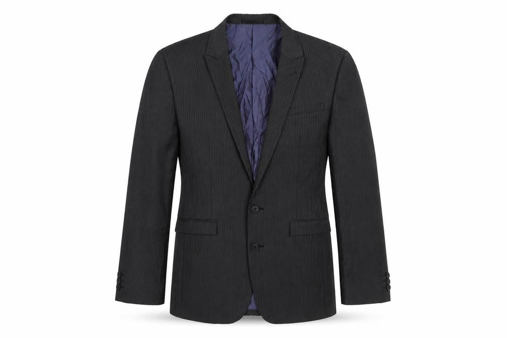 Next Men's Grey Blazer, 36S, Striped