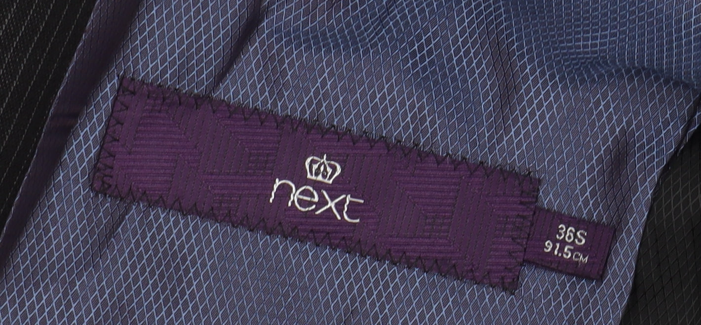 Next Men's Grey Blazer, 36S, Striped