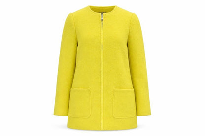 New Look Women's Yellow Wool Blend Coat Size 10