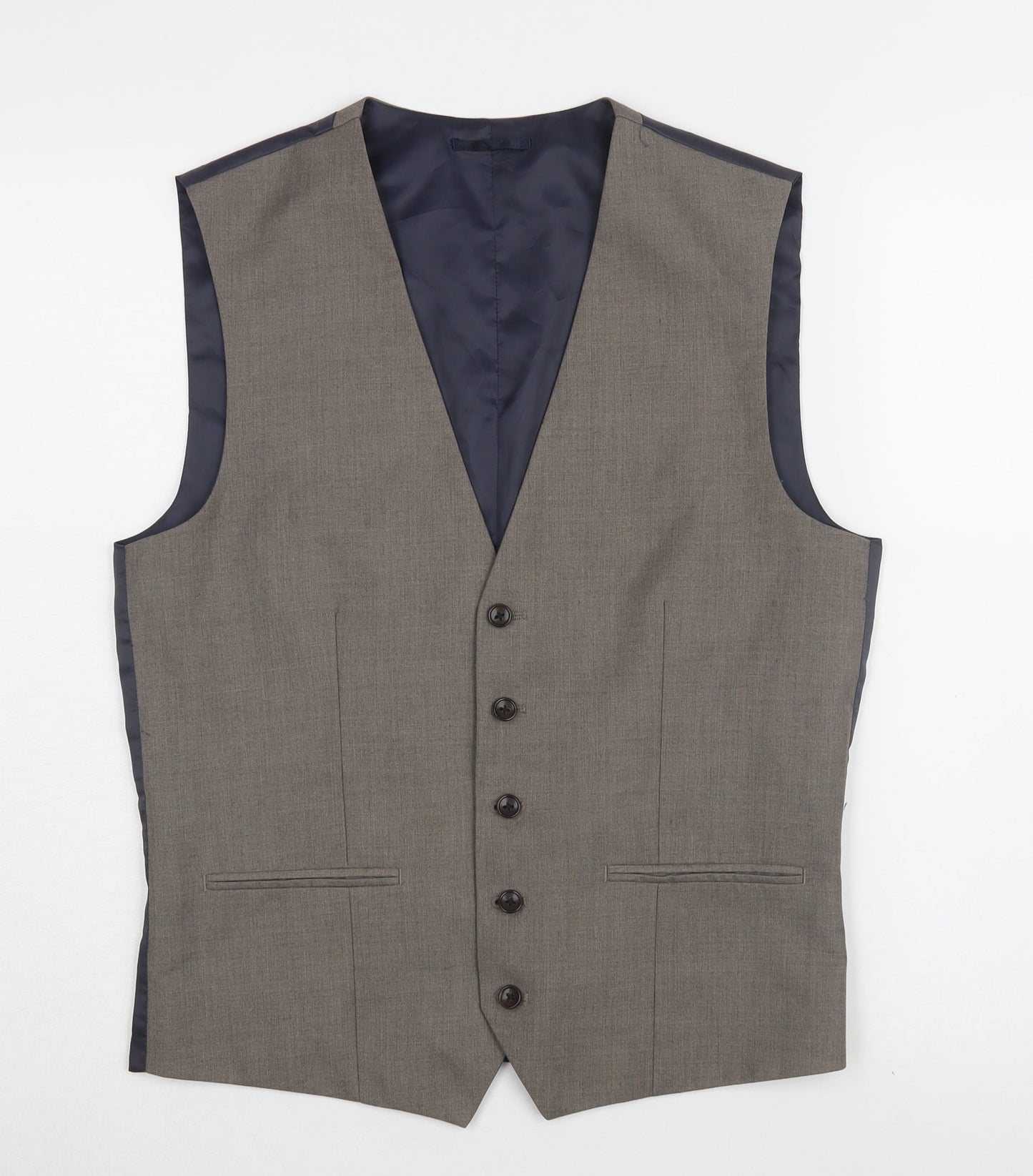 Next Men's Grey Suit Waistcoat 38R Formal Business